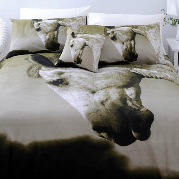 Just Home Dapple Horse Quilt Cover Set King Quilt Covers