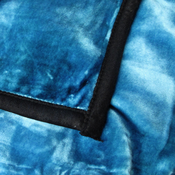 800Gsm Luxury Reversible Animal Pattern Mink Blanket Queen 200 X 240 Cm Three Tigers Blue Blankets