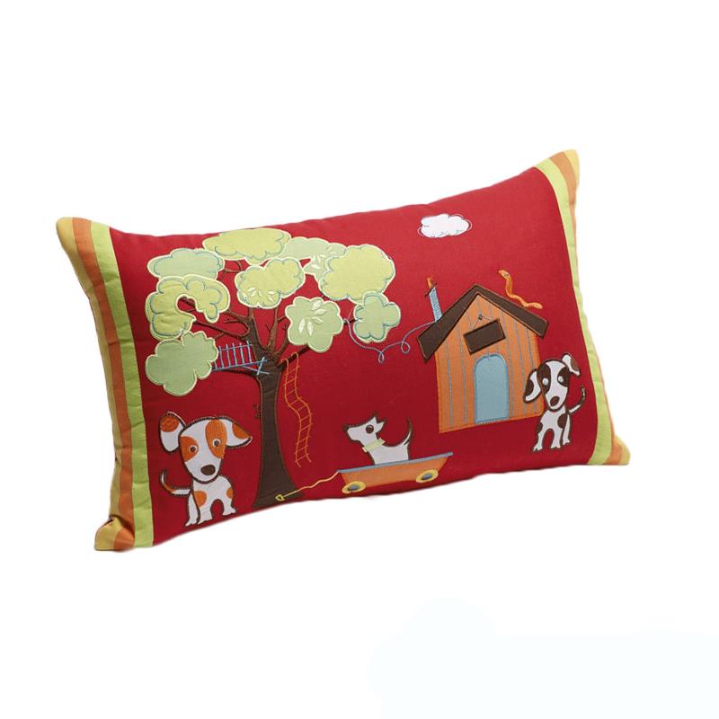 Jiggle & Giggle Oliver Red Filled Oblong Cushion 30Cm X 50Cm Cushions & Decorative Pillows