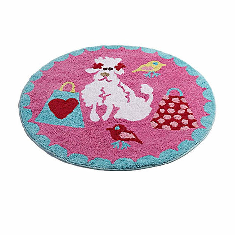 Jiggle & Giggle Born To Shop Floor Rug Round 80 Cm Diameter Rugs