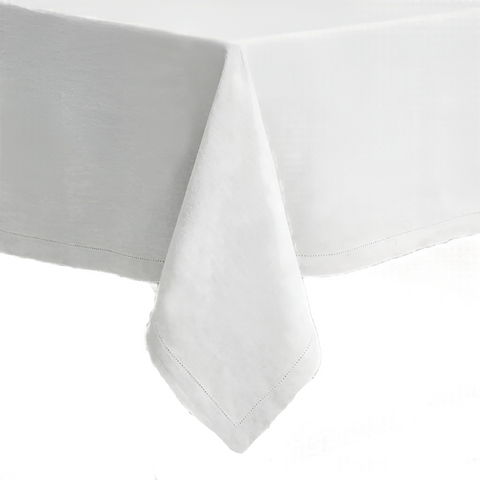 Rans Pure Cotton Hemstitch Tablecloth 150 X 300 Cm White Table Cloths