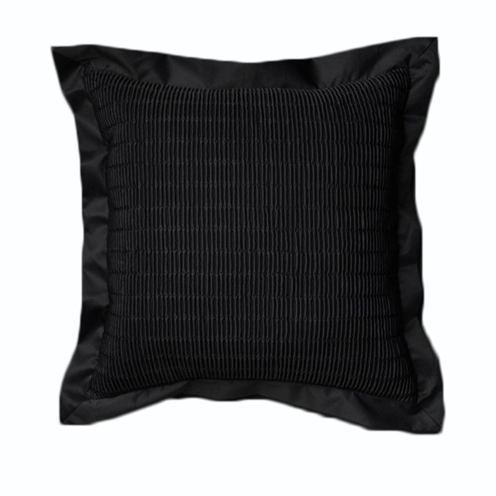 Rapee Morocco Quilted Filled Cushion Black Cushions & Decorative Pillows