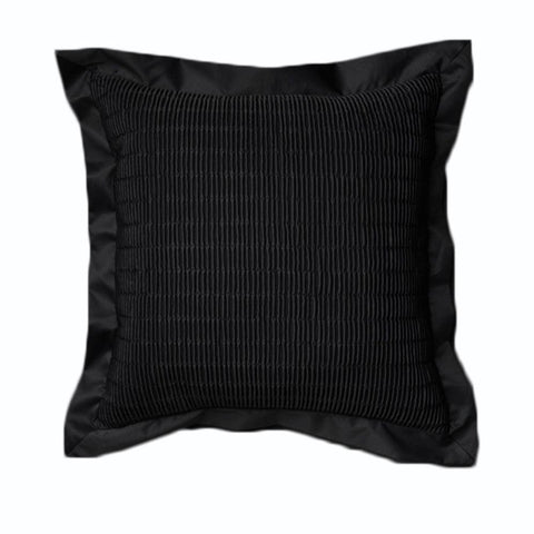 Rapee Morocco Quilted Filled Cushion Black Cushions & Decorative Pillows