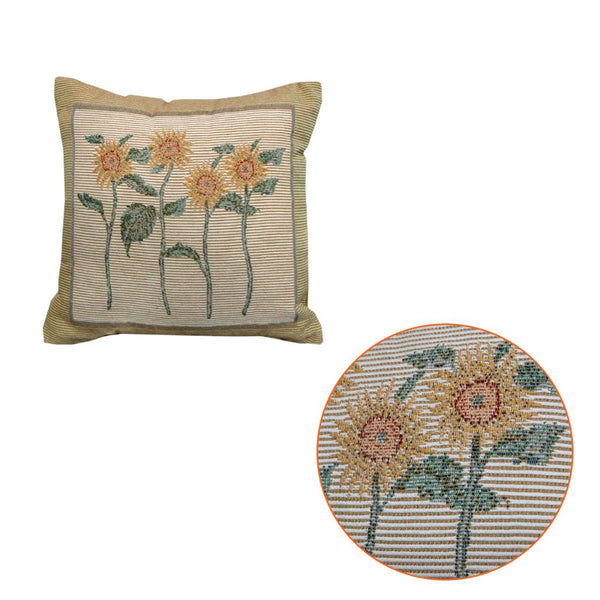 Rapee Bella Sunflower Tapestry Filled Cushion 32 X Cm Cushions & Decorative Pillows