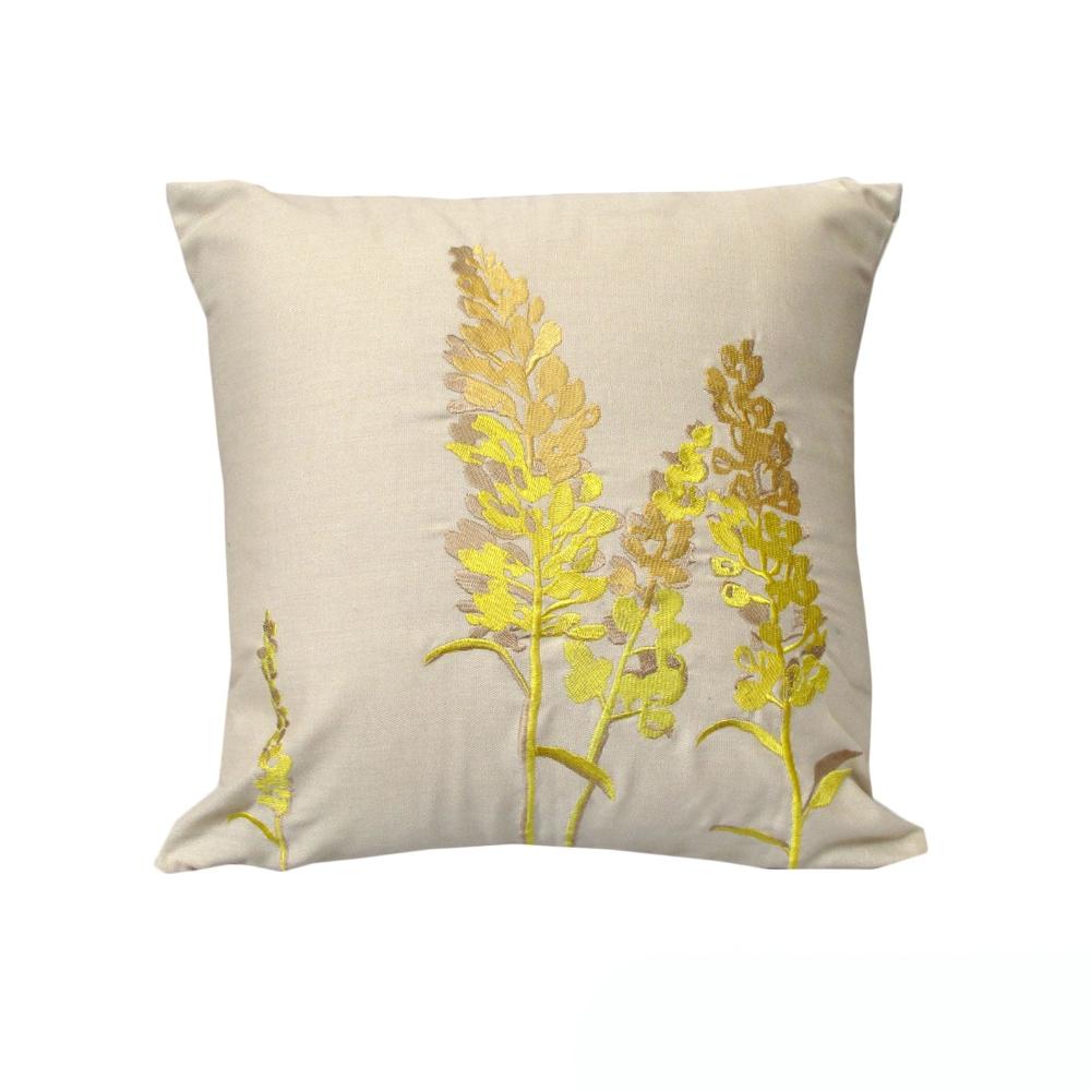 Rapee Eden Embroidery Cushion Cover Wheat 43 X Cm Cushion Covers
