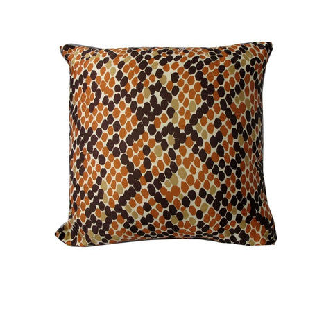 Rapee Morocco Hive Orange Faux Silk Cushion Cover 45 X Cm Cushion Covers