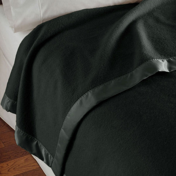400Gsm Luxury Wool Blanket Charcoal Queen Blankets