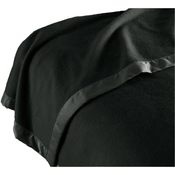 400Gsm Luxury Wool Blanket Charcoal Queen Blankets