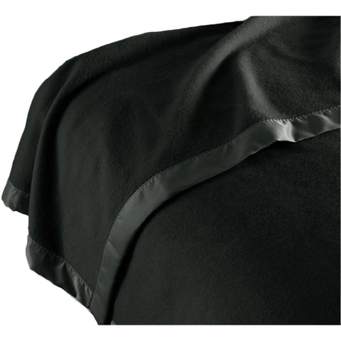 400Gsm Luxury Wool Blanket Charcoal Queen Blankets