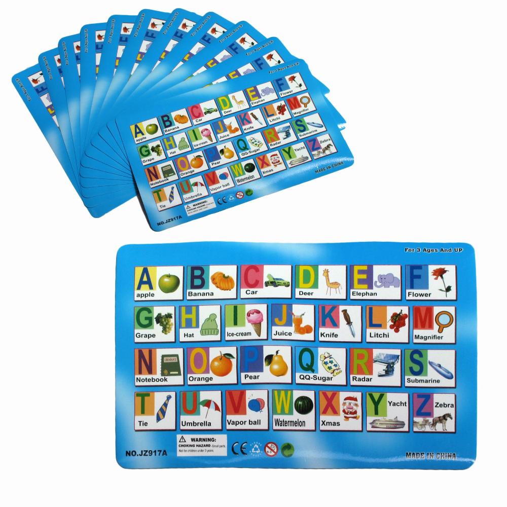 Set Of 12 Pvc Easy Care Alphabet Placemats
