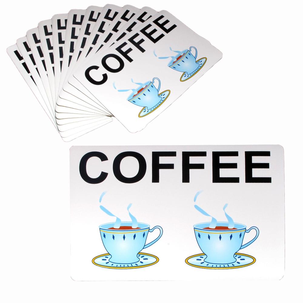 Set Of 12 Pvc Easy Care Coffee Placemats