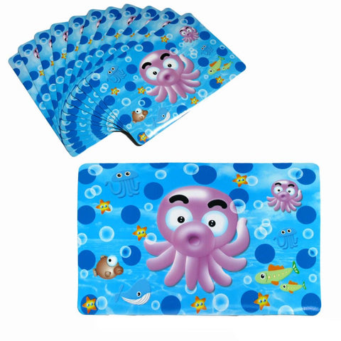 Set Of 12 Pvc Easy Care Sea Life Placemats