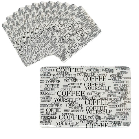 Set Of 12 Pvc Easy Care Signature White Placemats