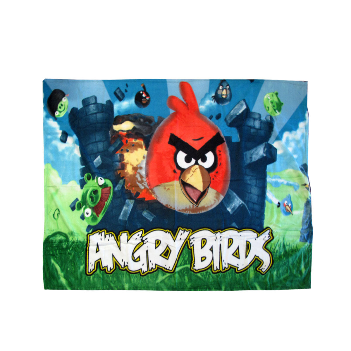 Angry Birds Printed Polar Fleece Throw Rug 130 X 160 Cm Rugs