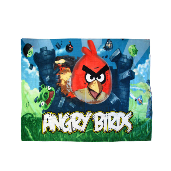 Angry Birds Printed Polar Fleece Throw Rug 130 X 160 Cm Rugs