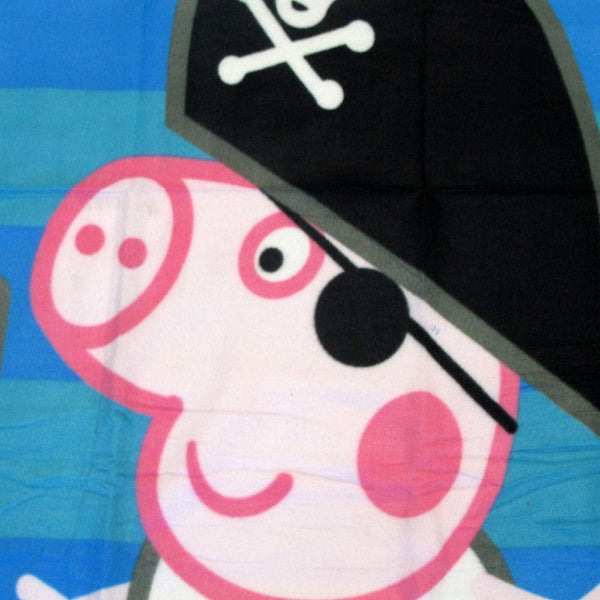 Peppa Pig George The Pirate Printed Polar Fleece Throw Rug 130 X 160 Cm Blankets