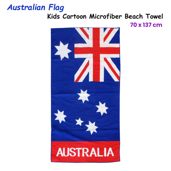 Bloomington Australian Flag Kids Cartoon Printed Microfiber Beach Towel 70 X 137 Cm Towels & Washcloths