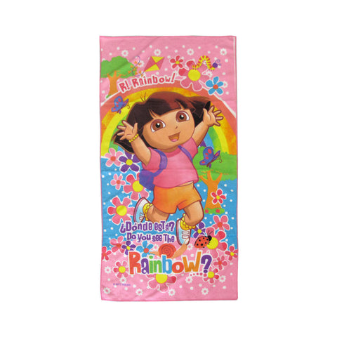 Bloomington Dora The Explorer Rainbow Kids Cartoon Printed Microfiber Beach Towel 70 X 137 Cm Towels & Washcloths