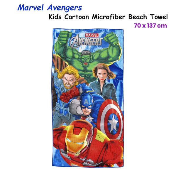 Bloomington Marvel Avengers Kids Cartoon Printed Microfiber Beach Towel 70 X 137 Cm Towels & Washcloths