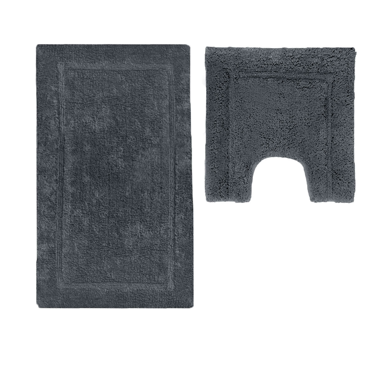 2200Gsm Pce Axel 100% Cotton Bath Mat Set Charcoal Bath Mats Rugs & Toilet Covers