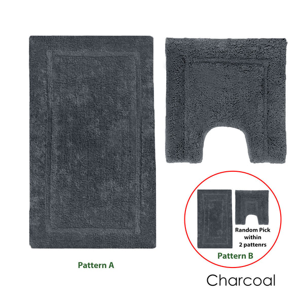 2200Gsm Pce Axel 100% Cotton Bath Mat Set Charcoal Bath Mats Rugs & Toilet Covers