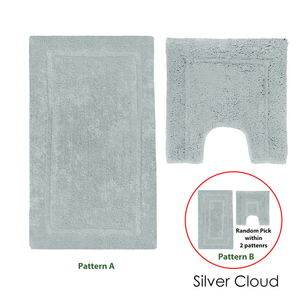 2200Gsm Pce Axel 100% Cotton Bath Mat Set Silver Cloud Bath Mats Rugs & Toilet Covers