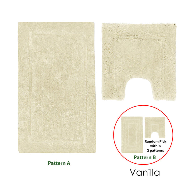 2200Gsm Pce Axel 100% Cotton Bath Mat Set Vanilla Bath Mats Rugs & Toilet Covers