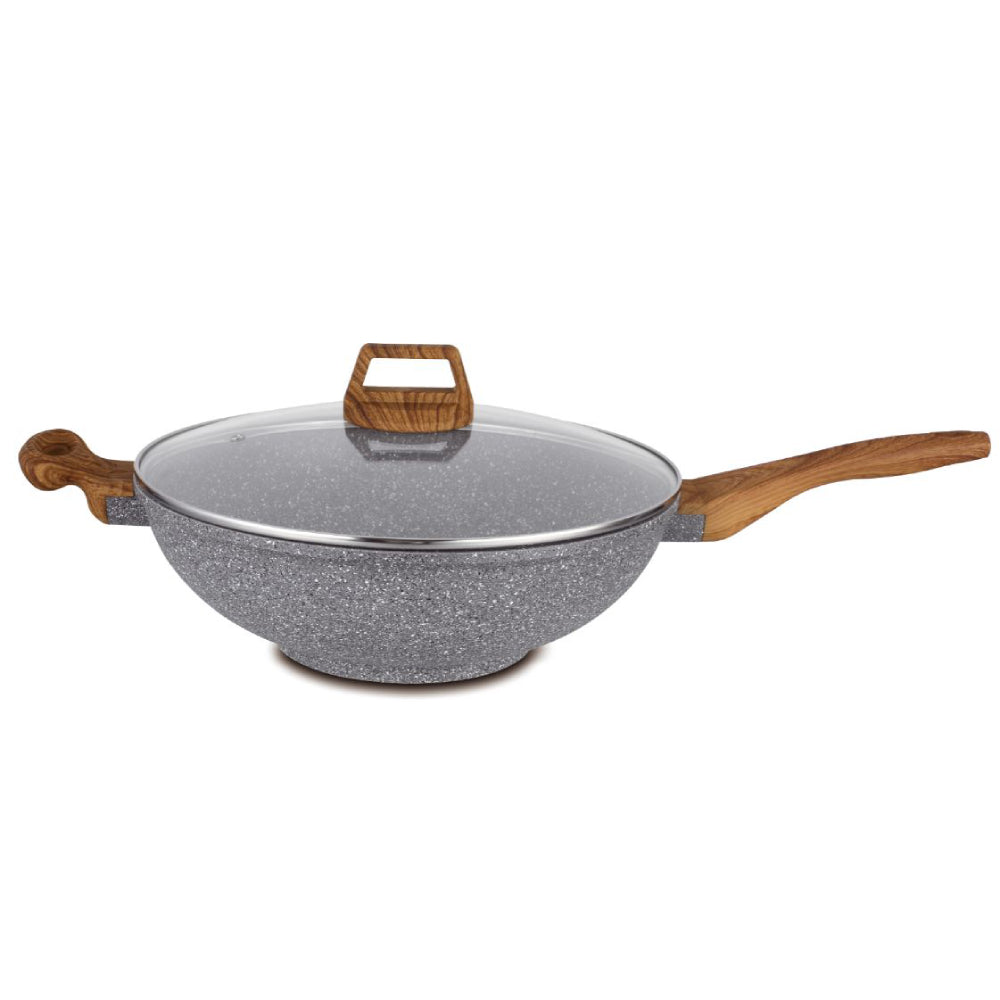 Hello Kitchen Non Stick Marble Wok 28Cm/32Cm Woks