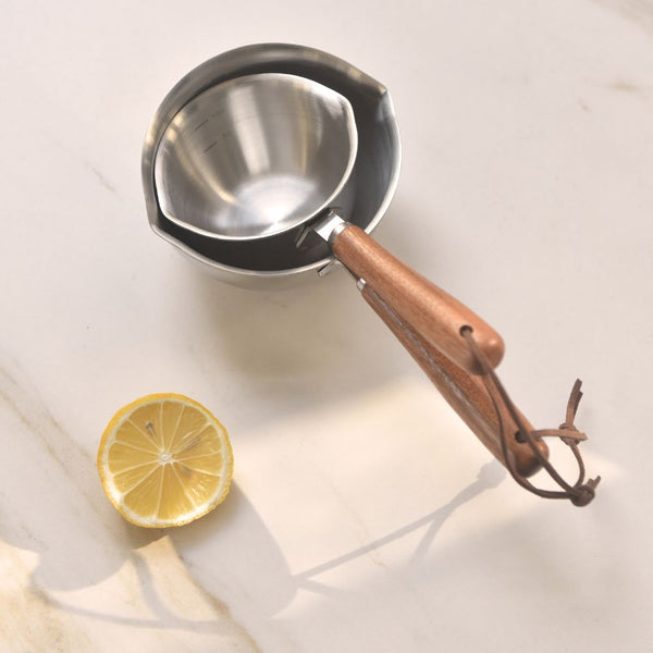 Kylin 304 Stainless Steel Oil Poured Pot With Wood Handle 200Ml Cooking Utensils