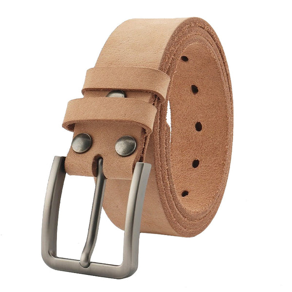 Men's Genuine Leather Belt Full Grain Cowhide With Detachable Buckle (130Cm) Belts