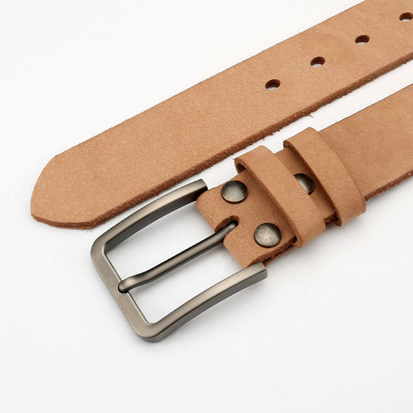 Men's Genuine Leather Belt Full Grain Cowhide With Detachable Buckle (130Cm) Belts