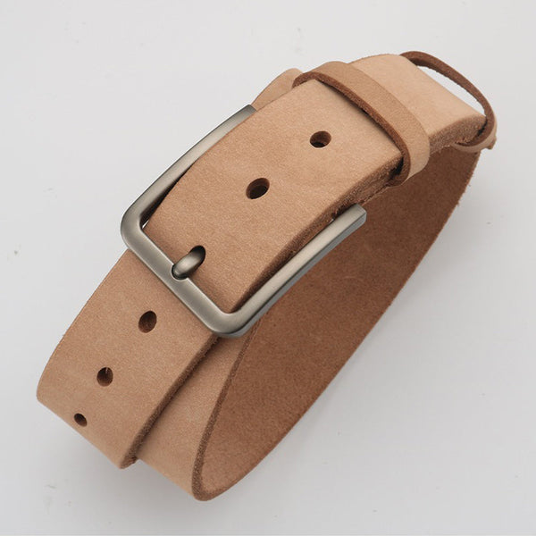 Men's Genuine Leather Belt Full Grain Cowhide With Detachable Buckle (130Cm) Belts