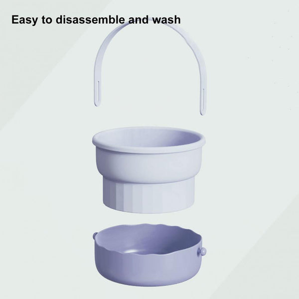 3 In 1 Makeup Brushes Cleaner Sponge Washing Box Drying Basket(Light Purple) Other Makeup Tools & Accs.