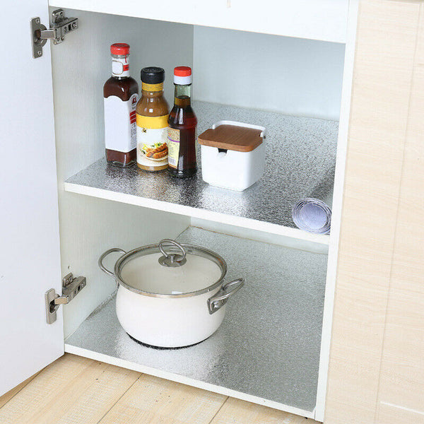 Aluminum Foil Sticker Self Adhesive Oil Proof Waterproof Kitchen Cabinet Wall(60*500Cm) Kitchen Splashbacks