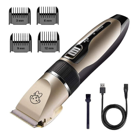 Usb Charged Pet Shaver Cordless Clipper Gromming Kit 4 Different Size Combs Dog Grooming
