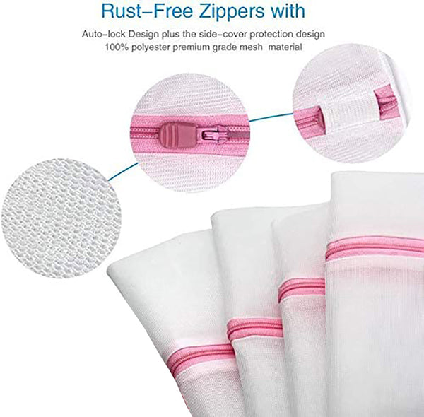 Washing Bag Pack Set Of 6 Mesh Lingerie Delicate Clothes Laundry Bags