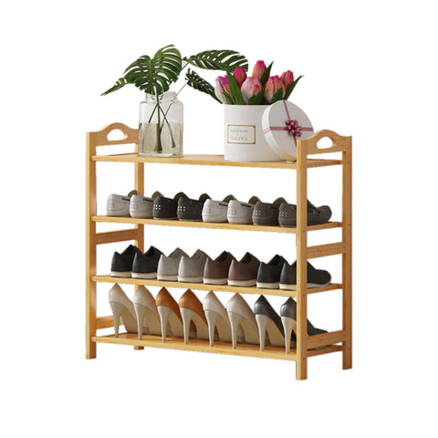 Multi Layers Bamboo Shoe Rack Storage Organizer Flower Stand Shelf(4 Layers) Shoe Racks
