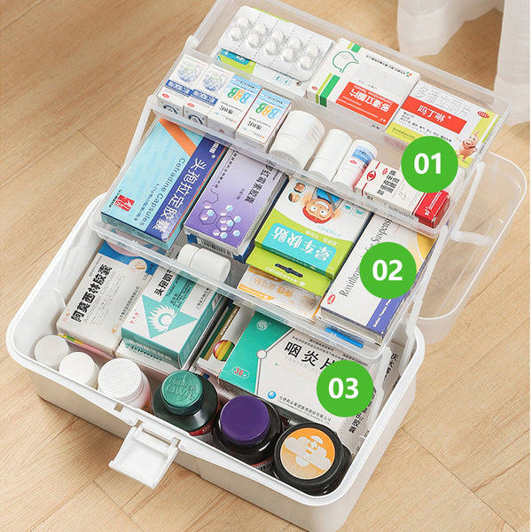 3 Layer Large Portable First Aid Kit Emergency Medical Storage Medicine Organizer Other Makeup Tools & Accs.