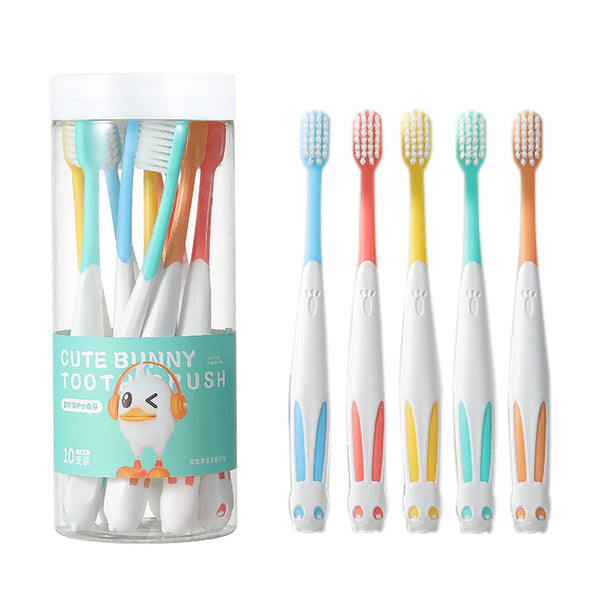 10 Pcs Set Rabbit Shape Super Soft Children's Toothbrushes For 2 8 Years Toothbrushes