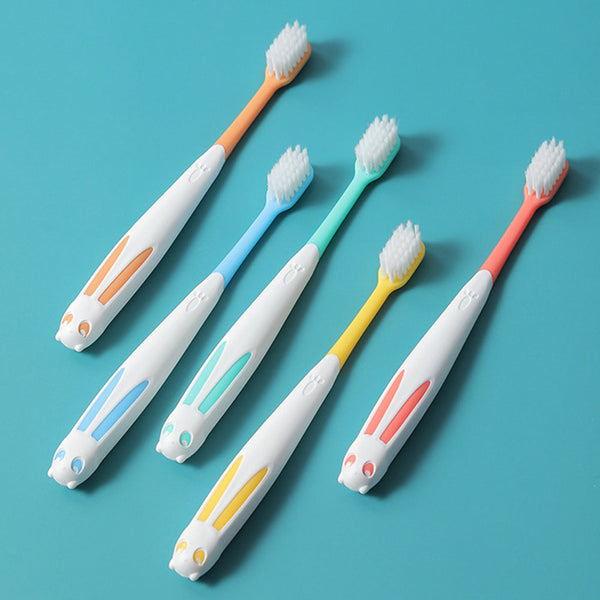 10 Pcs Set Rabbit Shape Super Soft Children's Toothbrushes For 2 8 Years Toothbrushes