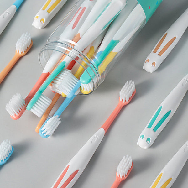 10 Pcs Set Rabbit Shape Super Soft Children's Toothbrushes For 2 8 Years Toothbrushes