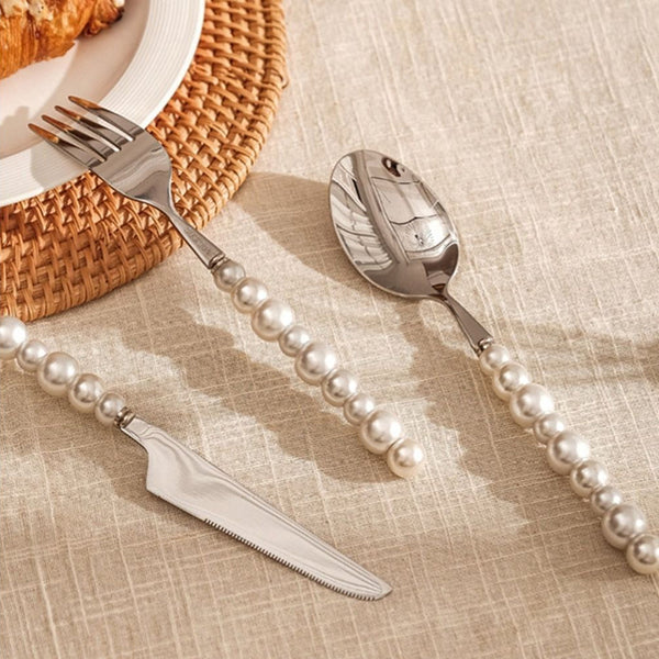 4 Piece Stainless Steel Pearl Handle Flatware Cutlery Set Come With Giftbox Cutlery Sets