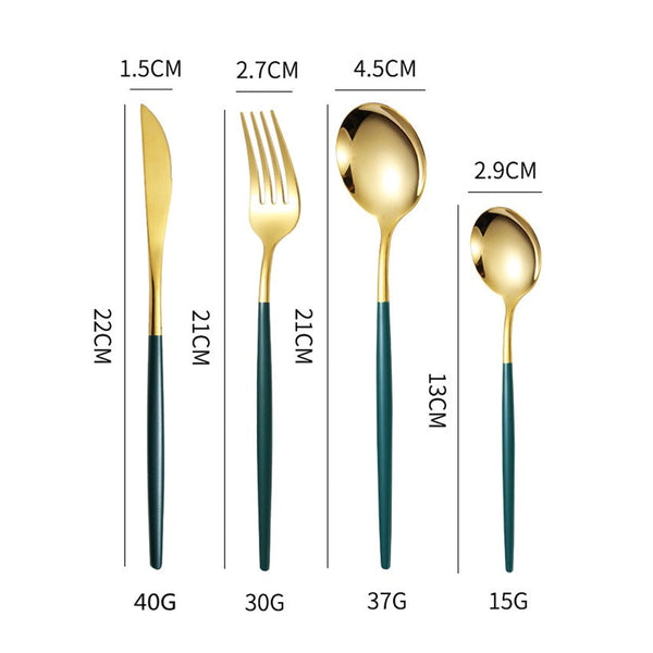 4 Pcs Set Stainless Steel Cutlery Spoon Fork Knife With Gift Box Cutlery Sets