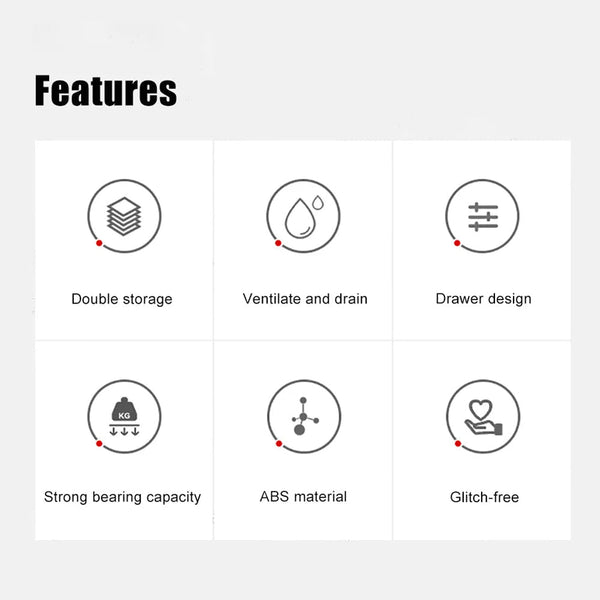 Portable Soap Holder Wall Storage Rack Organizer Bathroom Accessories Double Layer Holder Soap Dishes & Dispensers