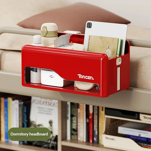 Foldable Hanging Storage Box No Drilling Required Wall Mounted Organizer (Red) Hanging Closet Storage