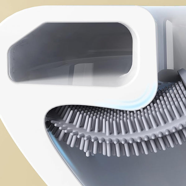 Silicone Flexible Head Deep Cleaning Toilet Brush With Wall Mount Holder Toilet Brushes & Holders