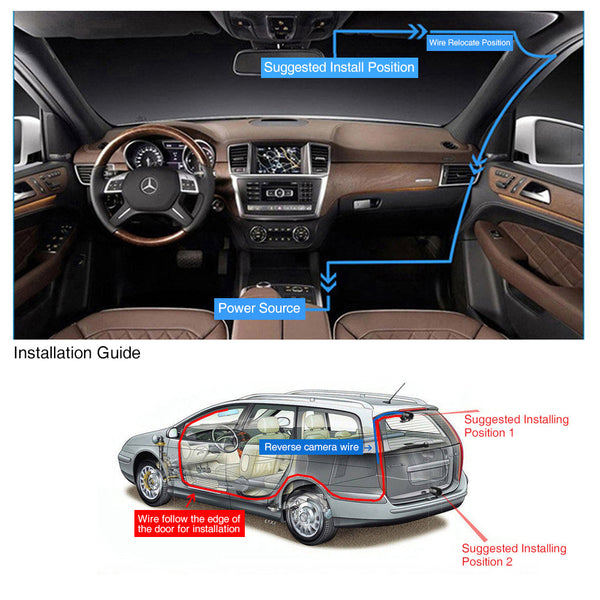 1080P Car Dash Camera Dual Front And Rear Video Dvr Recorder Night Vision Kit Video In Dash Units W/O Gps