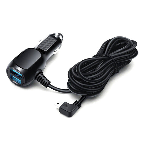 2 In 1 Dash Cam Car Charger Double Usb 5V3.5A Qc3.0 Fast 3.5M Cable Video In Dash Units W/O Gps