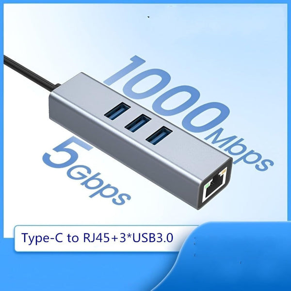 Usb C To Ethernet Adapter With 1000Mbps Gigabit Rj45 And 3Xusb 3.0 Ports Splitters Couplers & Adapters