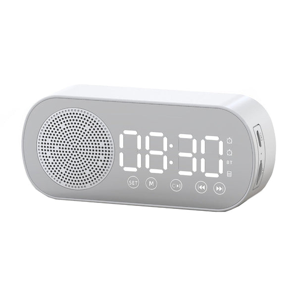 Wireless Bluetooth Speaker Alarm Clock Music Radio Player & Hands Free Calling Alarm Clocks & Clock Radios